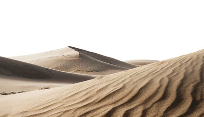 Sand dunes isolated on transparent background - obrazy, fototapety, plakaty