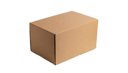 stacked cardboard boxes of various sizes - isolated on transparent background