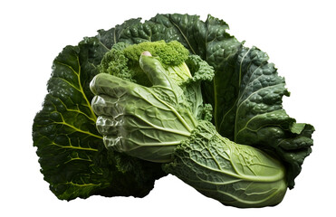 Hand shaped fresh green cabbage - 695041049