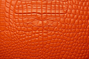 crocodile leather texture of orange texture, empty background for design