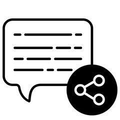 share chat solid glyph icon illustration