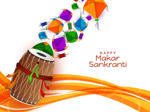 Happy Makar Sankranti cultural Indian festival background design