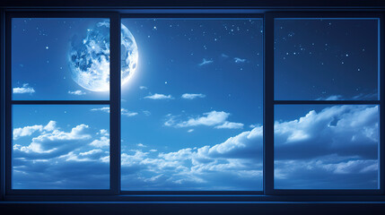 window in the night. Generative Ai