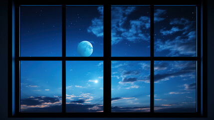 window in the night. Generative Ai