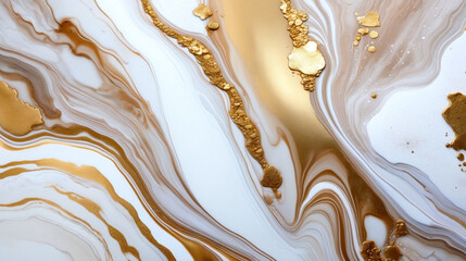 Molding textured white and golden acrylic paint.
