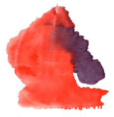 Aquarellklecks auf weißem Hintergrund