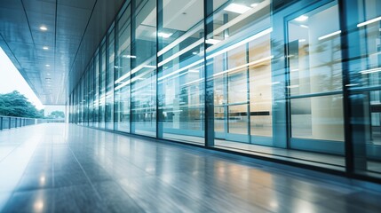 Obraz premium Blurred hospital interior with abstract medical background conceptual image for healthcare