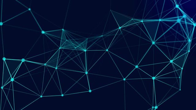 Abstract digital science background. A stream of luminous particles. Big data visualization. 3d rendering.