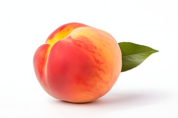 peach isolated on white. 