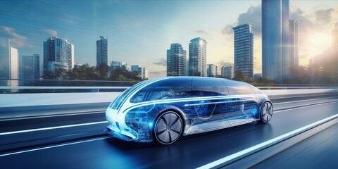 Autonomous vehicles navigate with precision, leveraging an overlay vehicle computer tracking system, advanced traffic management, intelligent transportation, and smart city technologies