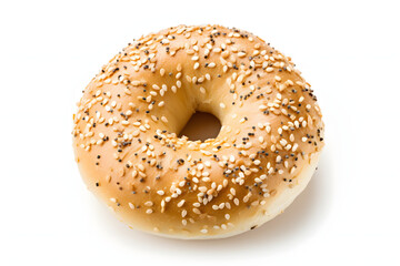 bagel with poppy seeds. 