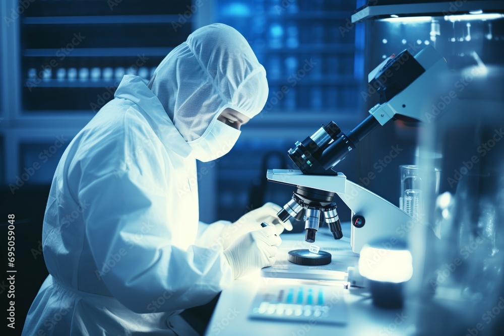Poster step into the world of biomedical engineering as this realistic photo captures a biomedical engineer