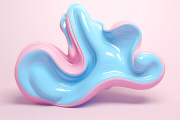 Obraz premium Soft Pop Style Abstract Art Piece