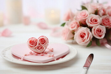 valentine day table set