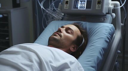 A patient undergoing a stress test for cardiovascular diagnostic purposes,[medical diagnosis]