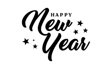 Fototapeta premium happy new year lettering design for cards and salutations.