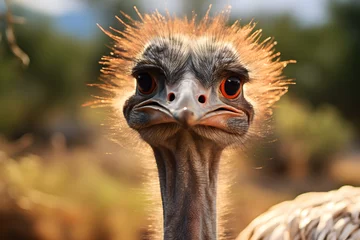 Zelfklevend Fotobehang Wild animal, ostrich, ostrich in natural habitat, ostrich, wildlife © MrJeans