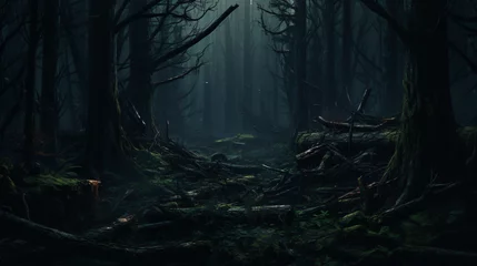  Abandoned Dense Dark Forest © yaxir
