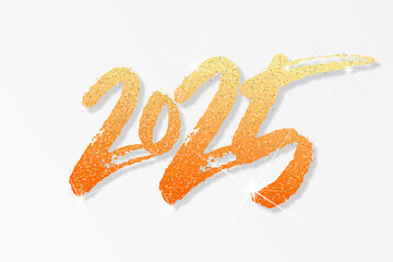 2025 - happy new year - best wishes modern background with glitter and lights