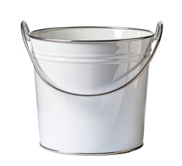 white bucket isolated on a transparent background