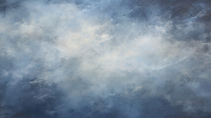 Obraz premium Smokey Canvas, Abstract Tones in Dark Blue and White