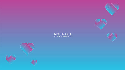 Abstract background blue purple background ,contain love , valentine, suitable for business background design ,blue purple gradation , harmony gradient