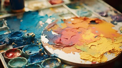Artist's Palette Mixing Paint Colors