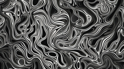 Fototapeta premium Abstract Neural Pattern Texture, White Organic Line Pattern, Hand-Drawn Style, Monochrome Sketch Texture