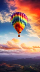 Gardinen Hot air balloon, balloon flyinjg, fly, hot air balloon ride, flying in the sky © MrJeans
