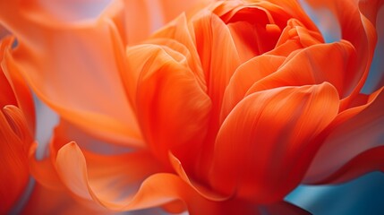 Vibrant Orange Tulip Close-Up
