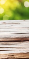 Fototapeta premium Clean rustic wooden table. AI generated illustration