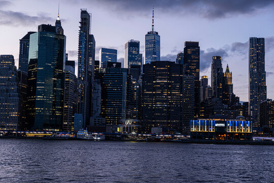 Manhathan from Dumbo, Dumbo at Brooklyn, Manhattan Building, Manhattan, Bridge, nightview in NYC