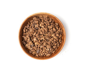 Chocolate Granola Pile Isolated, Cocoa Muesli Breakfast, Crunchy Cereals, Oatmeal Muesli