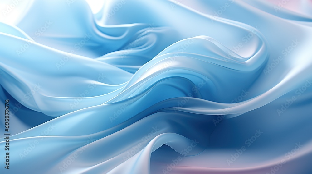 Poster a close up of a blue and pink background with a wavy design on the left side of the image and on the