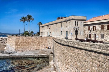 Naklejka premium Algheria, Sardinia, Italy