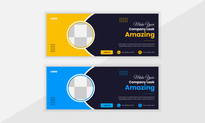 Modern Creative Vector Business Facebook Cover Design Template