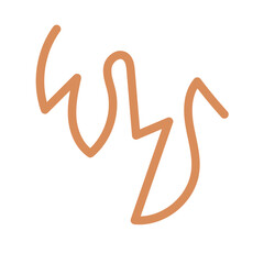 Orange red lines scribble doodle vector 