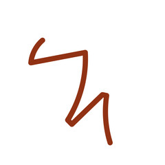 Orange red lines scribble doodle vector 