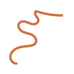 Orange red lines scribble doodle vector 