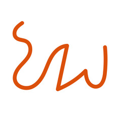 Orange red lines scribble doodle vector 