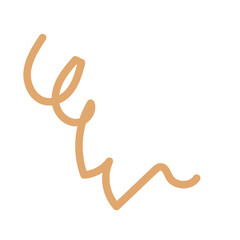 Orange red lines scribble doodle vector 