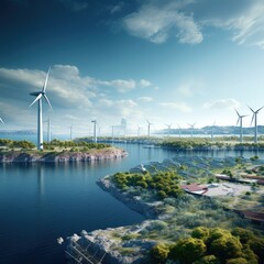 turbines in the river