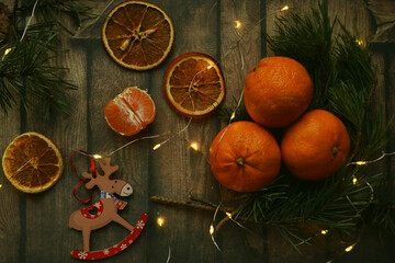 New Year and Christmas, a still life with New Year's attributes that create a festive mood, waiting for a New Year's miracle