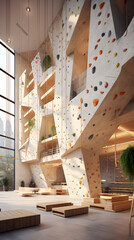 Photo of indoor climbing gym, climbing, rock climbing,sport climbing