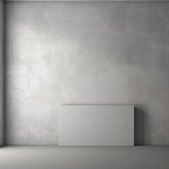 Minimal abstract background for product presentation. Llight on gray plaster wall.