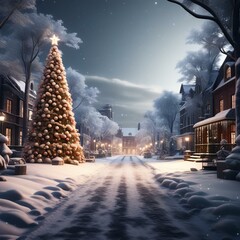 cinematic snowy christmas