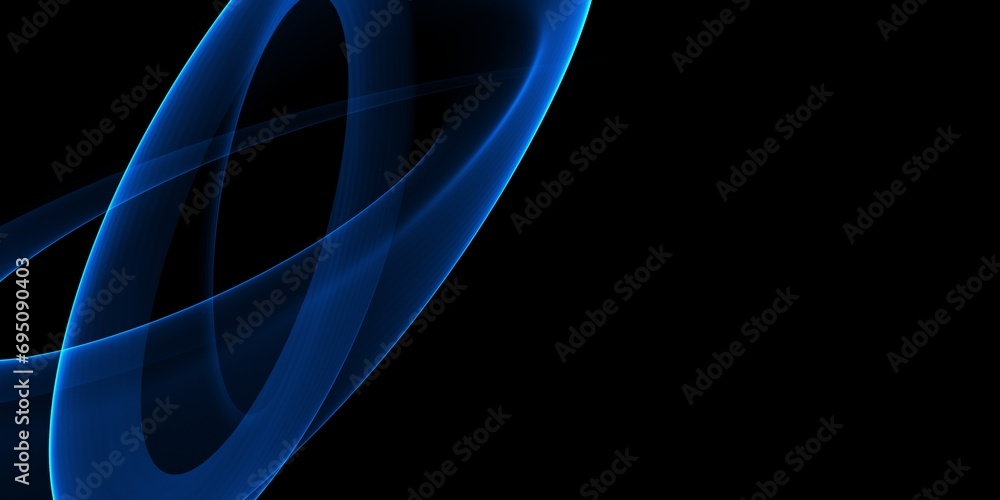 Poster abstract blue and black pattern with waves. striped linear texture