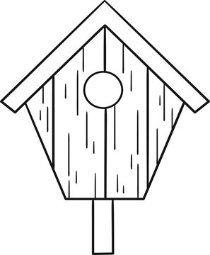recommend clip art: Birdhouse Feeder Outline