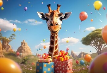 happy birthday giraffe,