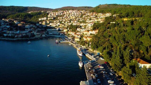 Rabac, Istria, aerial view, bay, Croatia
